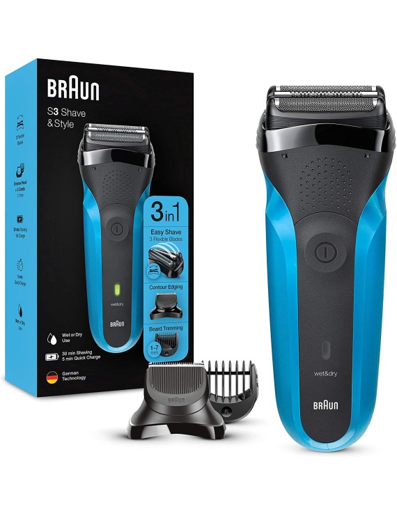 Braun Shaver 310BT,Series 3 Shave and Style Rechargeable Wet and Dry Electric Shaver