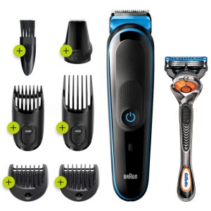 Braun MGK 5245,All-in-one Trimmer 7-in-1 Beard Trimmer, Hair Clipper, Detail Trimmer, Rechargeable, with Gillette ProGlide Razor