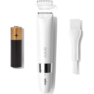 Braun BS 1000, Body Mini Trimmer  Wet & Dry with trimming comb, White. 