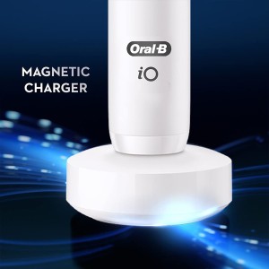 Oral-B iO7 Electric Rechargeable Toothbrush, Revolutionary Magnetic Technology, Digital Display, 5 Modes, Premium Travel Case, White Alabaster