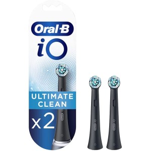 Oral-B iO RB CB-2 Ultimate Clean Black Toothbrush Heads -  Pack of 2 Counts 