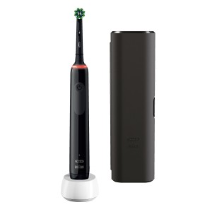 Oral-B D505.513.3X, Pro 3 3000 Electric Rechargeable Toothbrush Powered by Braun, 3 Modes, 1 Handle + Travle Case, Black.