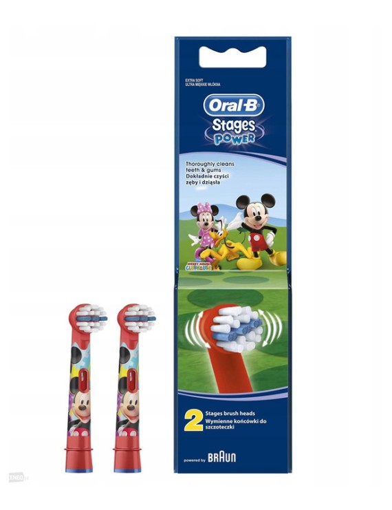 Oral-B EB10 Kids Power Replacement Brush Heads Assorted - Set of 2(Packaging may vary)